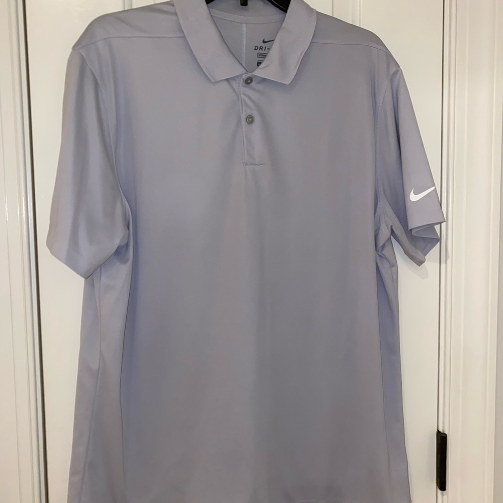 Nike Gray Performance Polo Shirt Athletic Fit